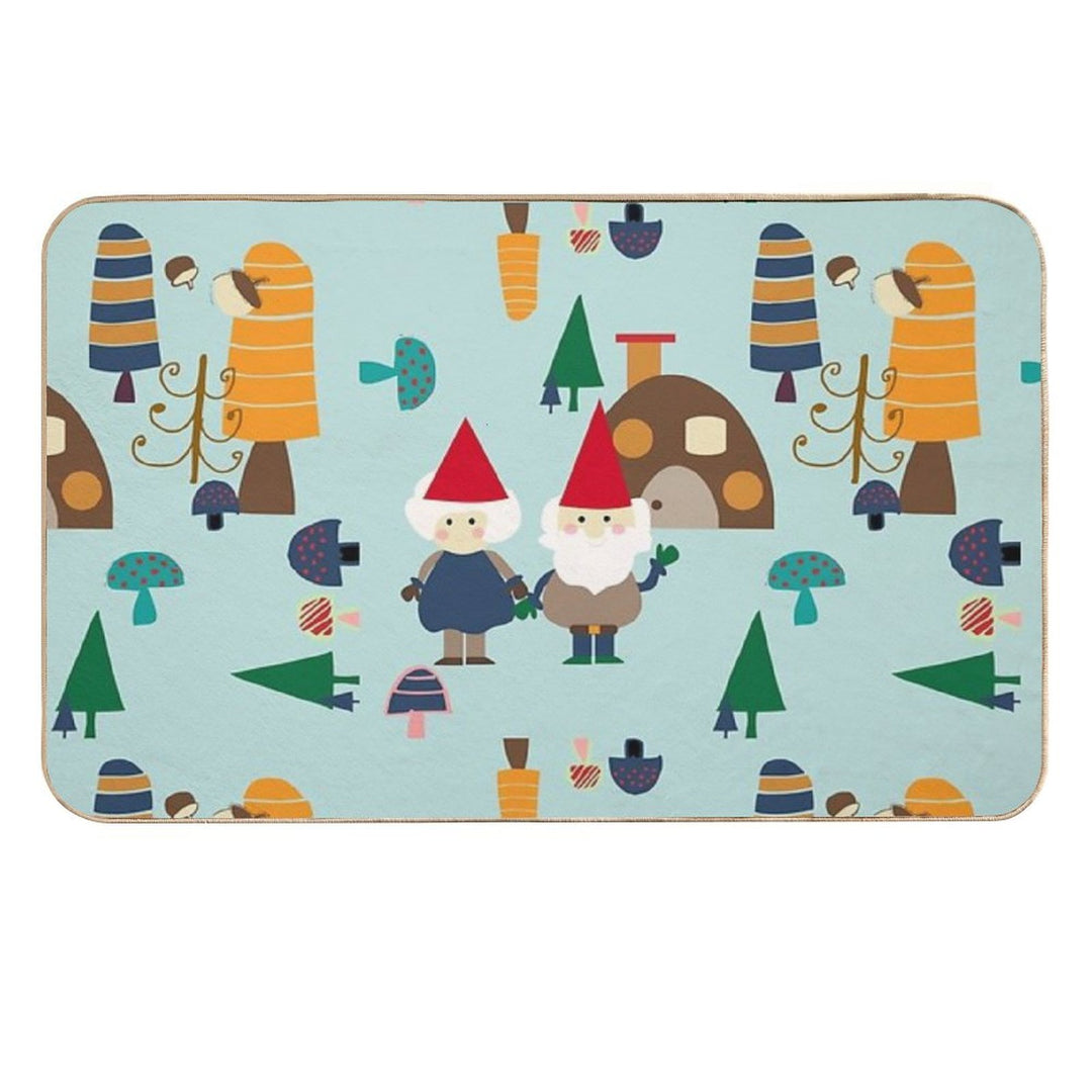 Gnome Blue  Fade-Resistant Bath Mat