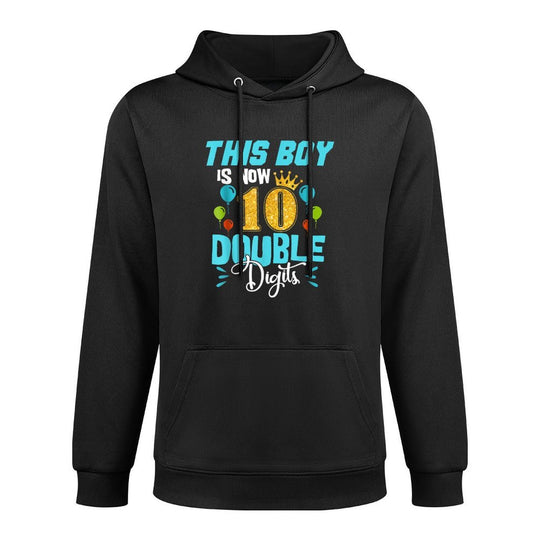 Its My 10th Birthday Double Digits 10 Years Old Boys Medium-Weight Fabric Hoodie