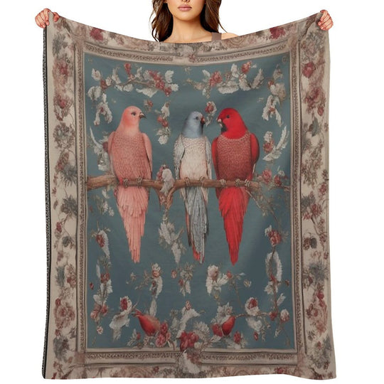 Lovebirds Velvety-soft Throw Blanket