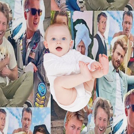 Glen Powell Photo Collage Gift-ready Throw Blanket