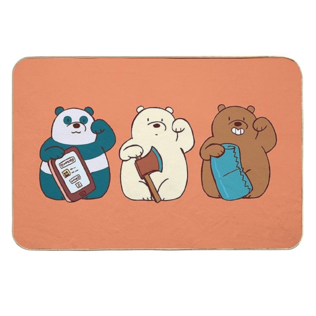 We Lucky Bears  Long-Lasting Bath Mat