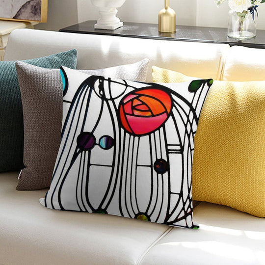 Charles Rennie Mackintosh - Window,No, 01. Soft Decorative Cover Throw Pillow