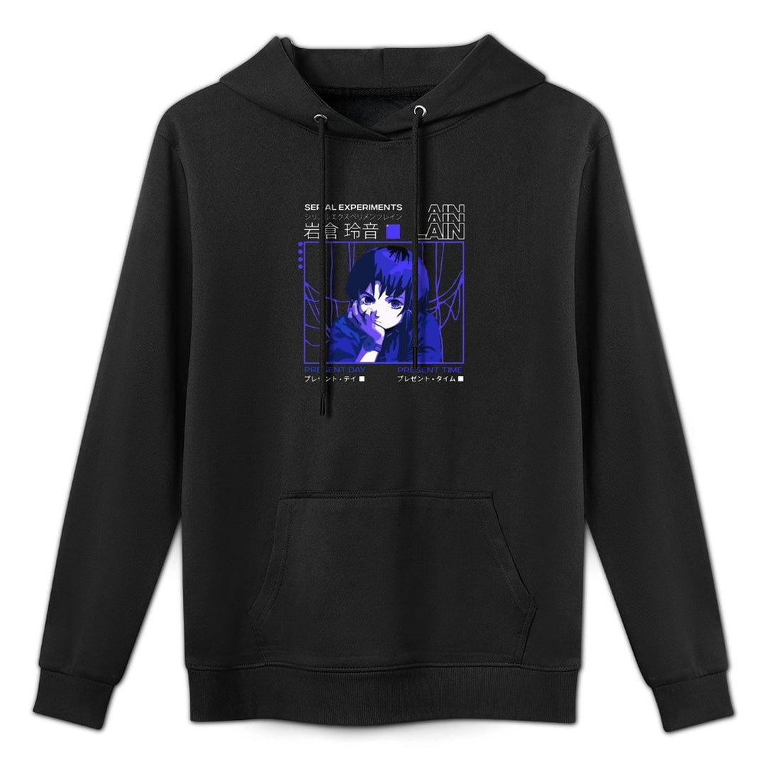 Serial Experiments Lain Darker Cotton-Polyester Blend Hoodie