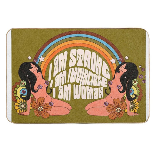 `I AM WOMAN  Stain-Proof Bath Mat
