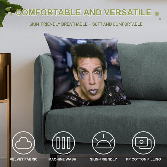 Zoolander Blue Steel Meme Soft Gift Ready Throw Pillow
