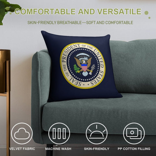 Seal of The President of The United States Soft Easy Maintenance Throw Pillow
