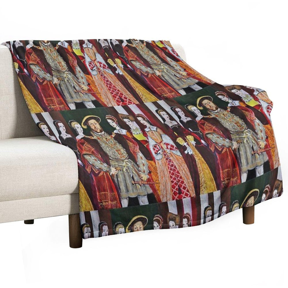 King Henry 8th And His Six Wives Comfort Throw Blanket