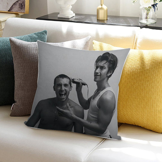 Alex Turner And Miles Kane Soft Luxury Feel Throw Pillow