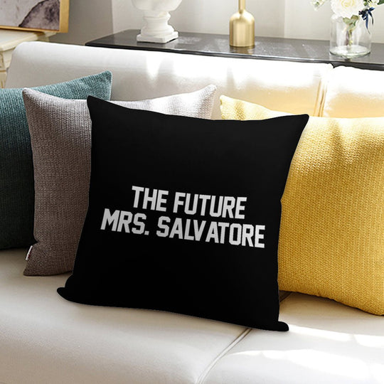 The Future Mrs. Salvatore-- White Soft Bedroom Essential Throw Pillow