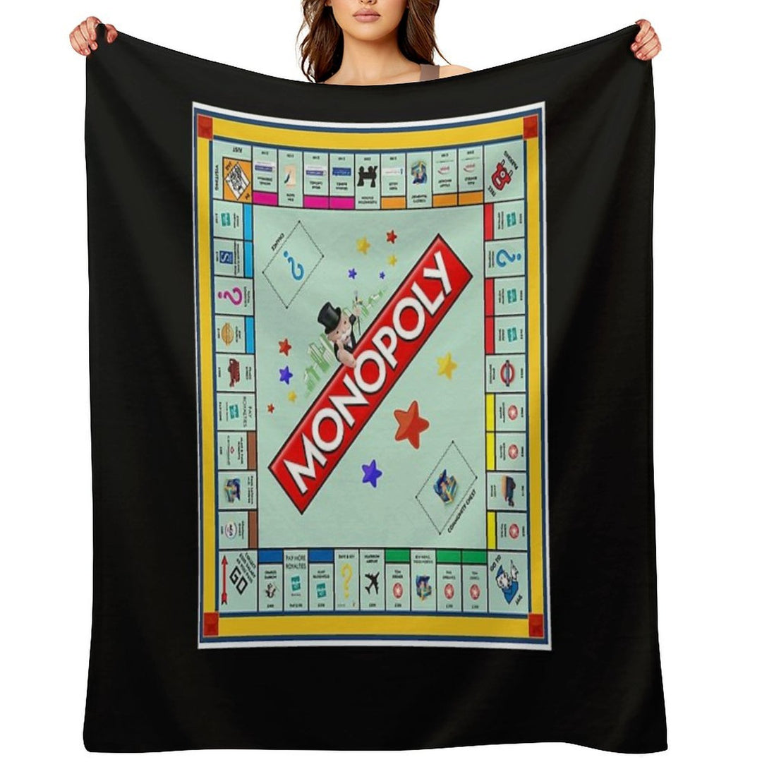 Monopoly Board Game Classic Plush Throw Blanket