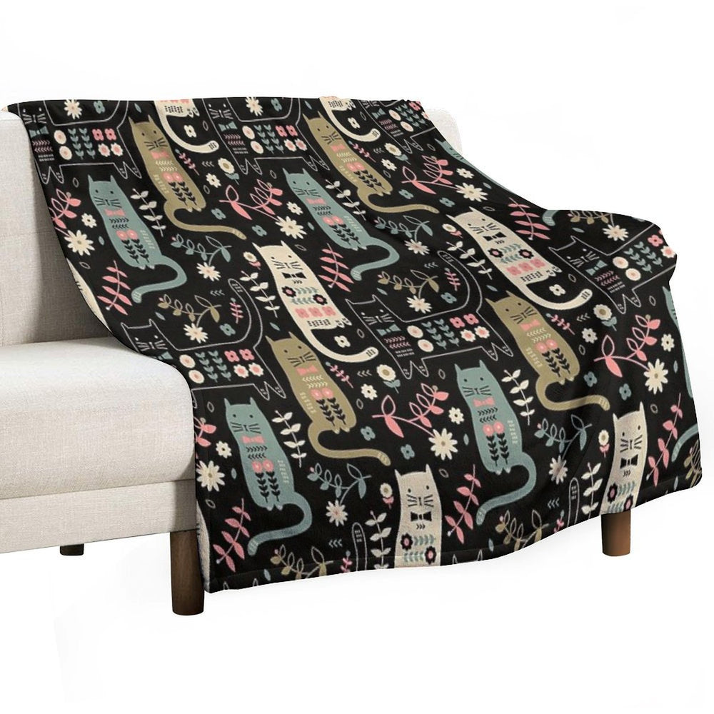 Cat Folk Compact Throw Blanket