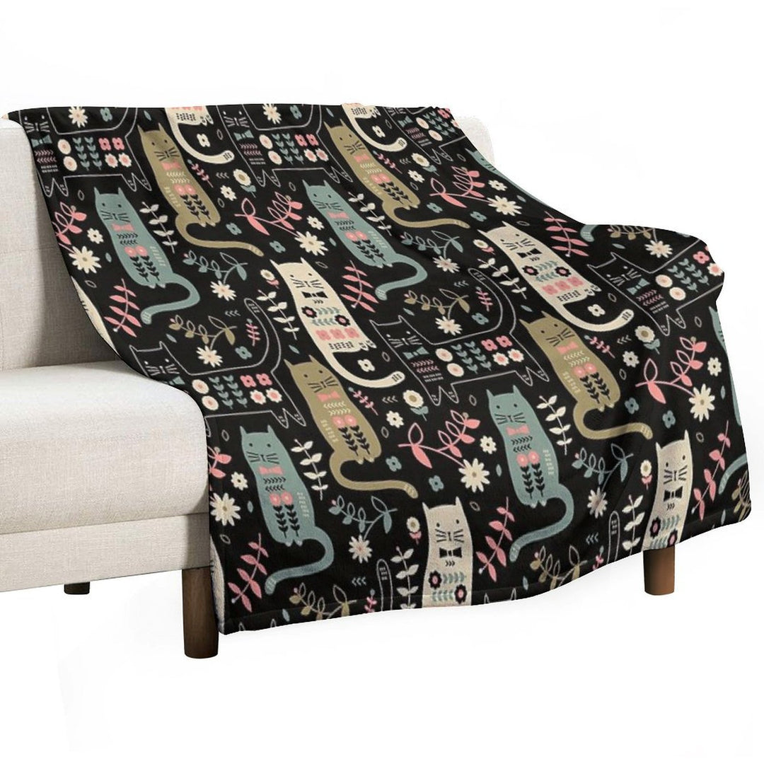 Cat Folk Compact Throw Blanket