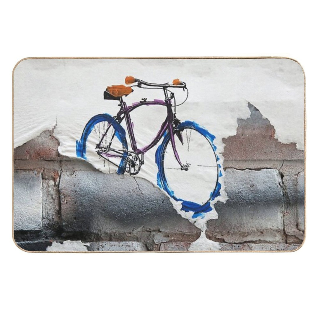 Paper Bicycle  Rapid-Drying Bath Mat