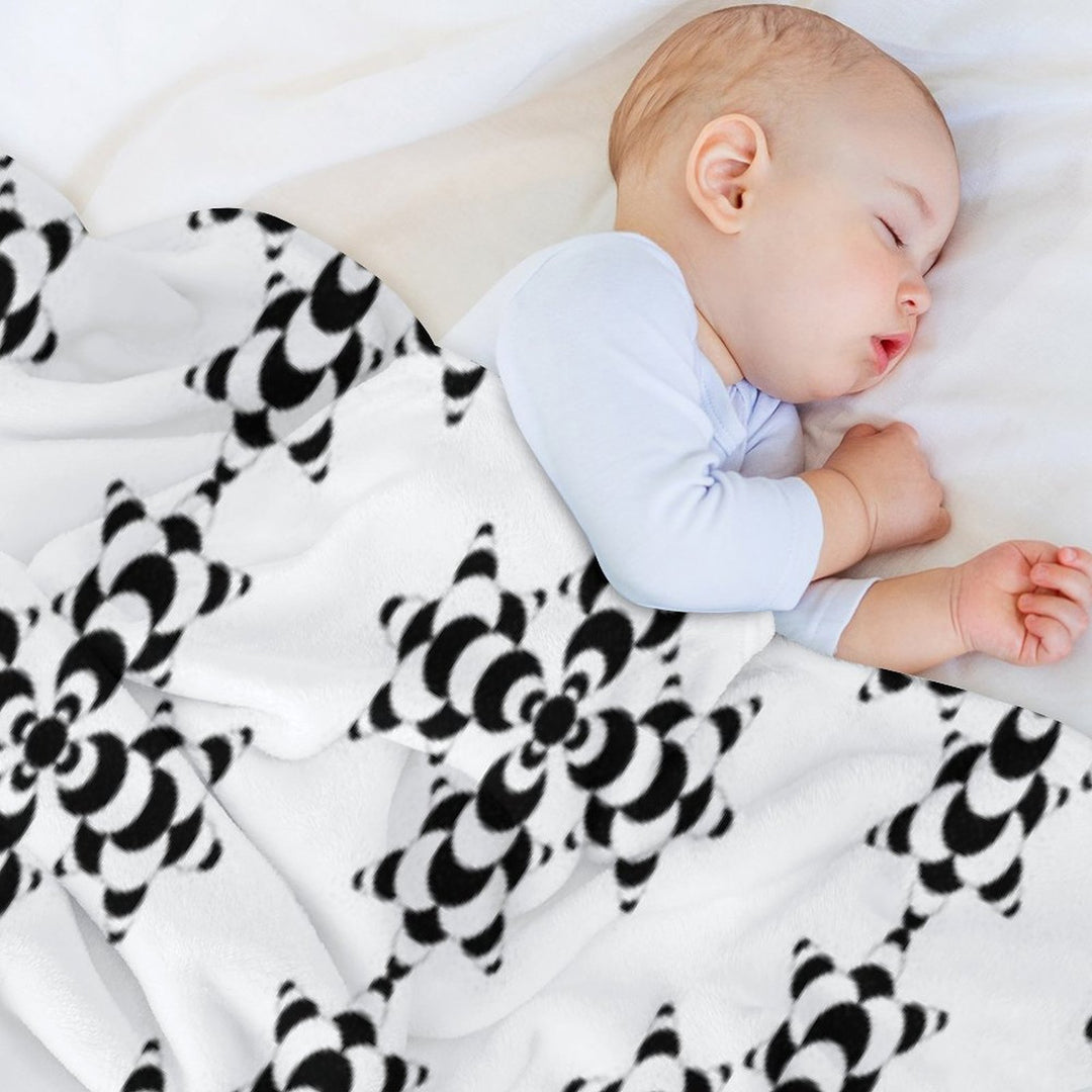 Fractal Molecule Crop Circle Quick-dry Throw Blanket