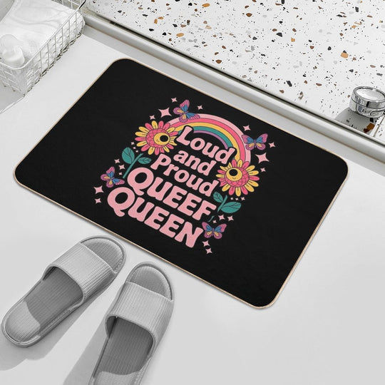 Queef Queen Embarrassing Adult Women Inappropriate Queefing  Slip-Resistant Bath Mat