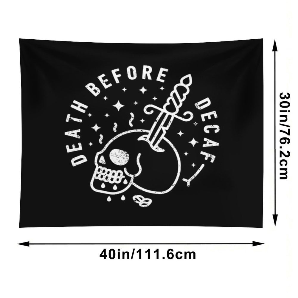 Death Before Decaf Tapestry
