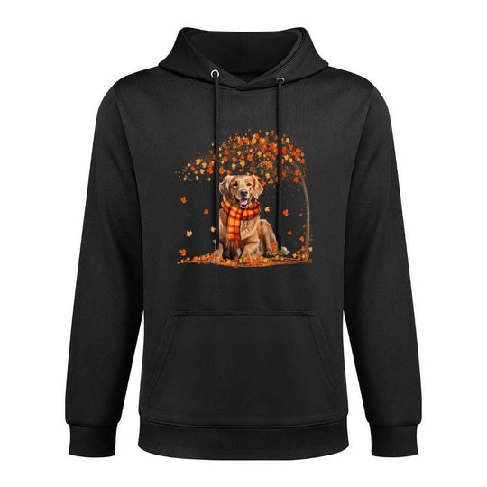 Golden Retrievers Hello Autumn Leaf Fall For Dog Lover Shrink-Resistant Hoodie