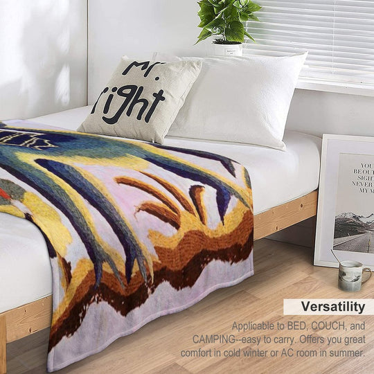 Crewel Dragon Vintage Floral Vector Pattern Eco-conscious Throw Blanket