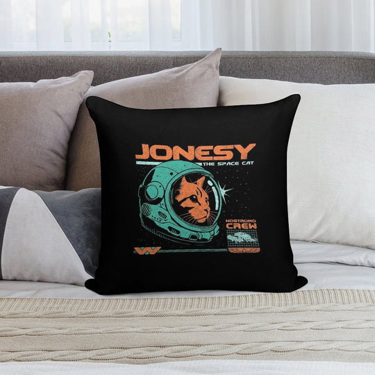 Jonesy The Space Cat Soft Home Decor Throw Pillow