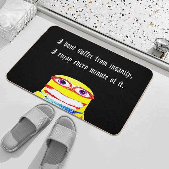 Funny Minion Ironic Insanity Quote Meme  Anti-Trip Bath Mat