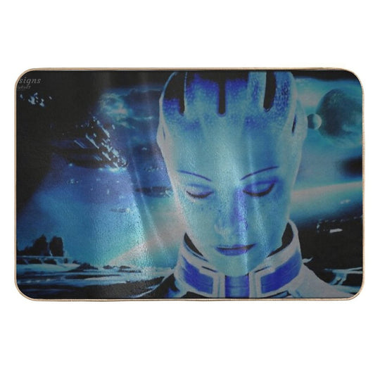 Mass Effect Liara T'Soni Digital Flag Painting  High-Traffic Bath Mat