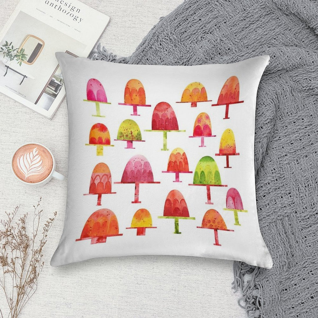 Jellies on Plates Soft Hidden Zipper Throw Pillow