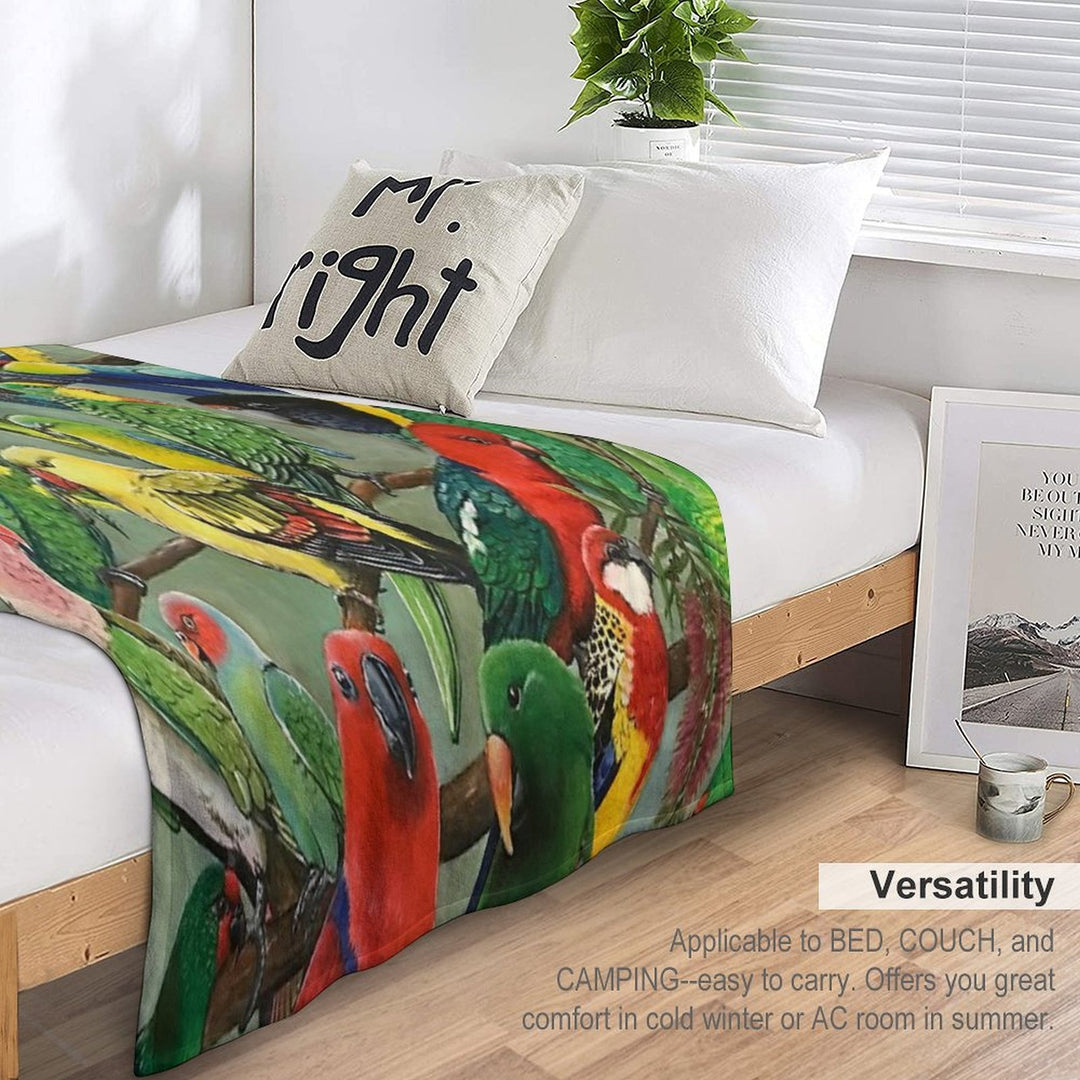 Australian Parakeets Eco-conscious Throw Blanket