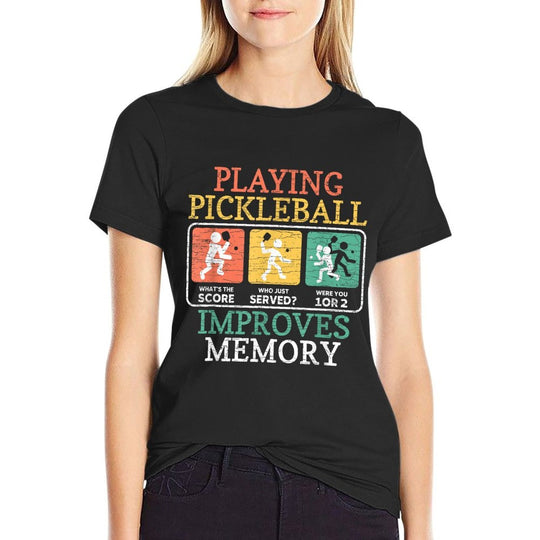 Playing Pickleball Improves Memory Pickleball  Slim-fit Cut T-Shirt