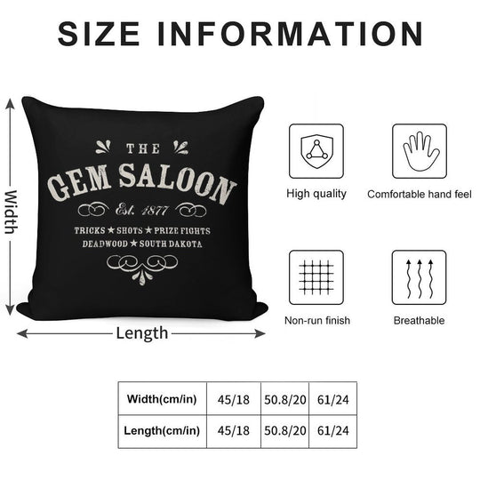 The Gem Saloon, Deadwood Soft Easy Maintenance Throw Pillow