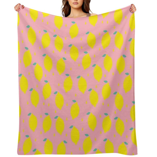 Sweet Lemon Pattern Premium Throw Blanket