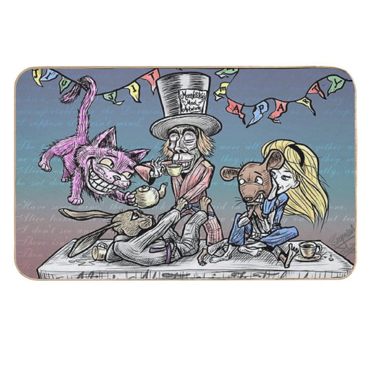 Mad Jiu Jitsu Tea Party  Fade-Resistant Bath Mat