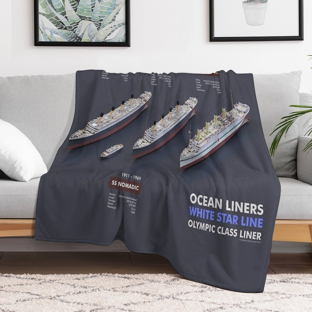 Ocean Liners - White Star Line Anti-pilling Throw Blanket