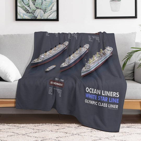 Ocean Liners - White Star Line Anti-pilling Throw Blanket