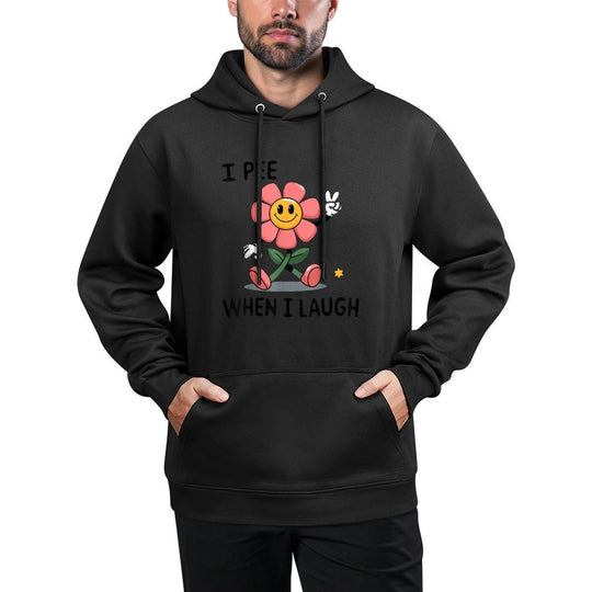 When I Laugh Embarrassing Humor Offensive Inappropriate Kangaroo Pocket Hoodie