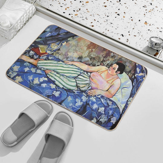 The Blue Room by Suzanne Valadon  Absorbent Bath Mat