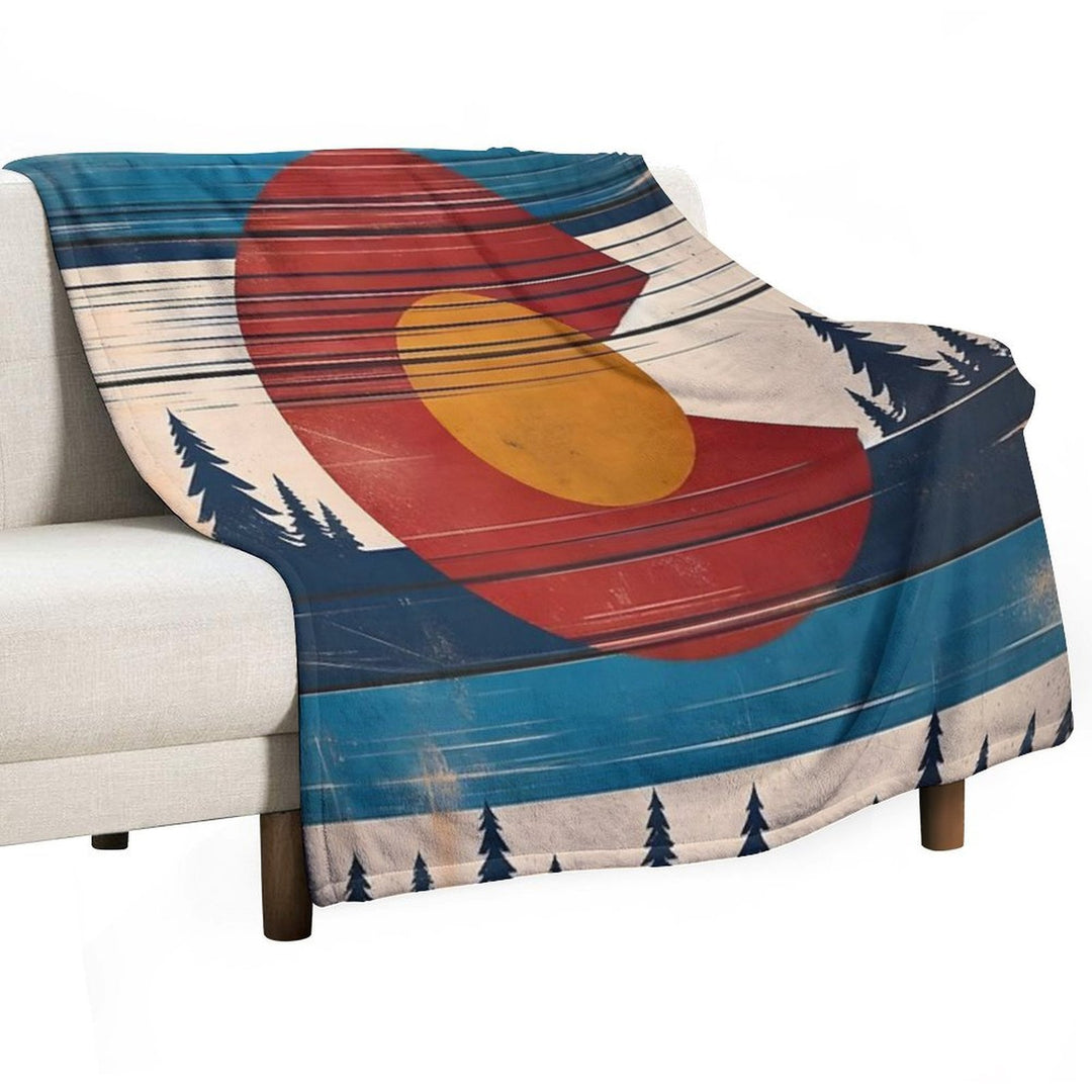 Colorado Flag Square Versatility Throw Blanket