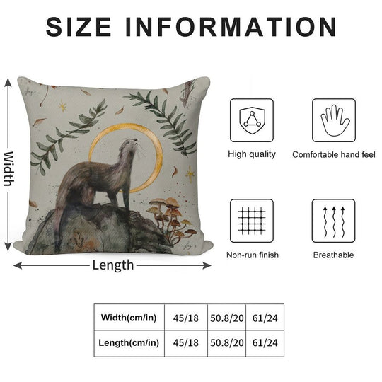 Otter And Her Treasures Soft Home Decor Throw Pillow