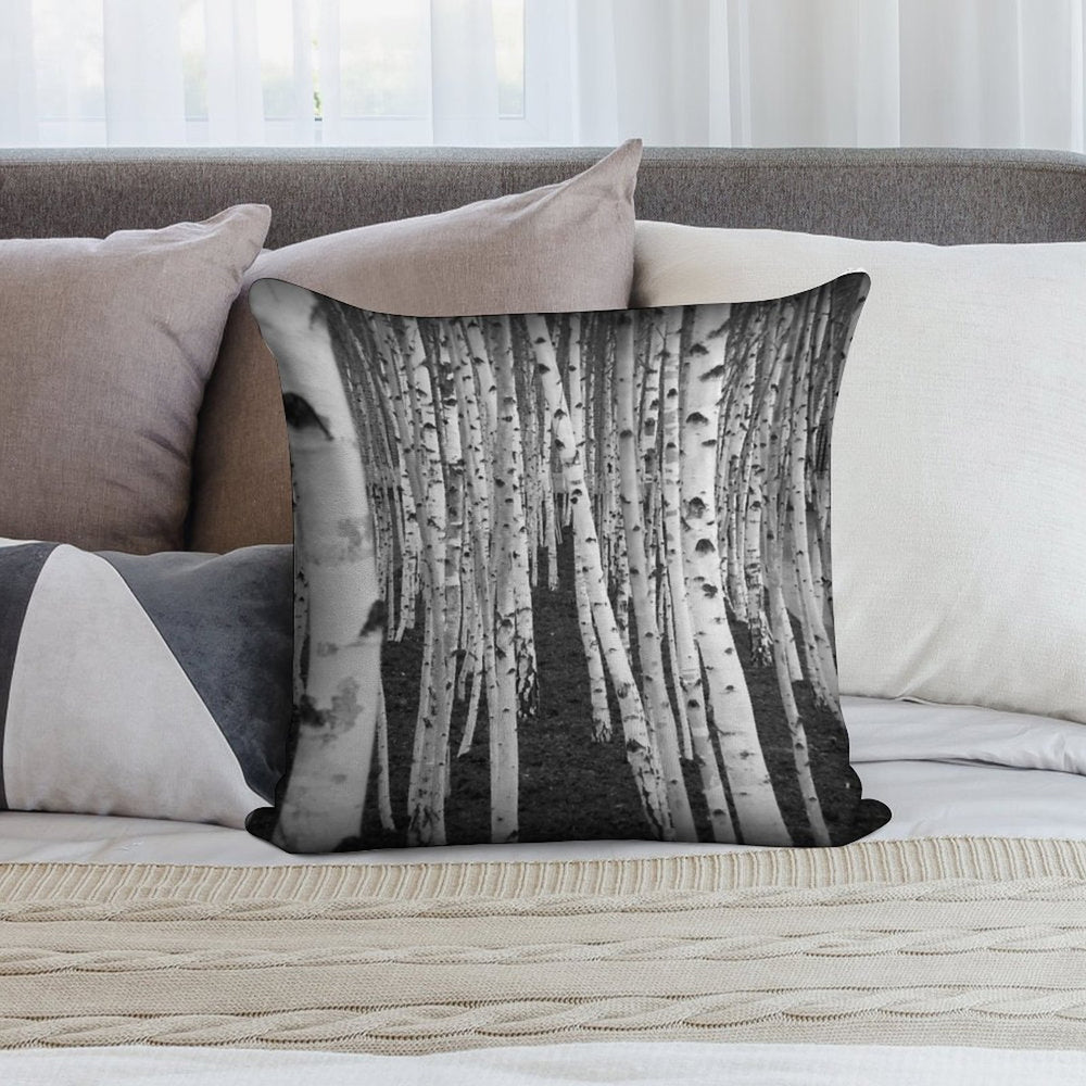 Silver Birch Trees Soft Multiple Sizes Throw Pillow