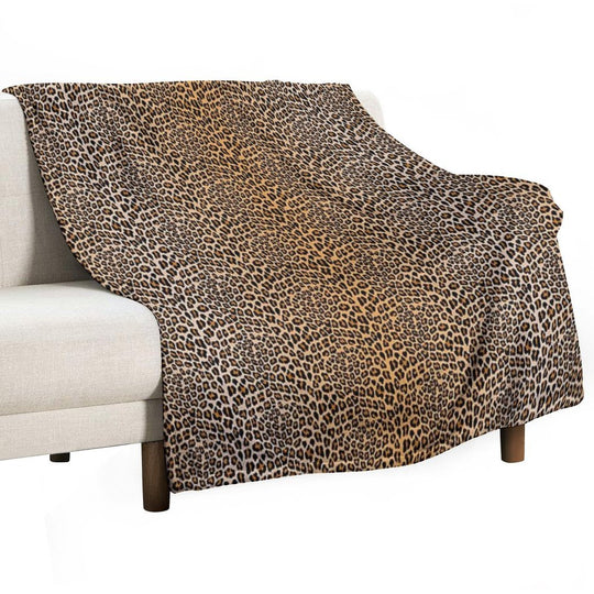 Trendy Leopard Print Aesthetic – Wild Animal Pattern Design Gift-ready Throw Blanket