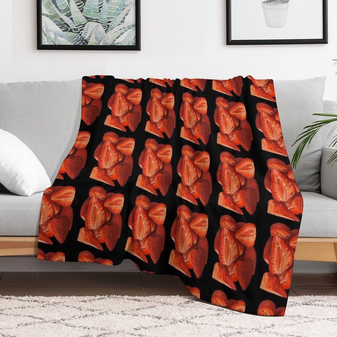 Juicy Strawberries Gift-ready Throw Blanket