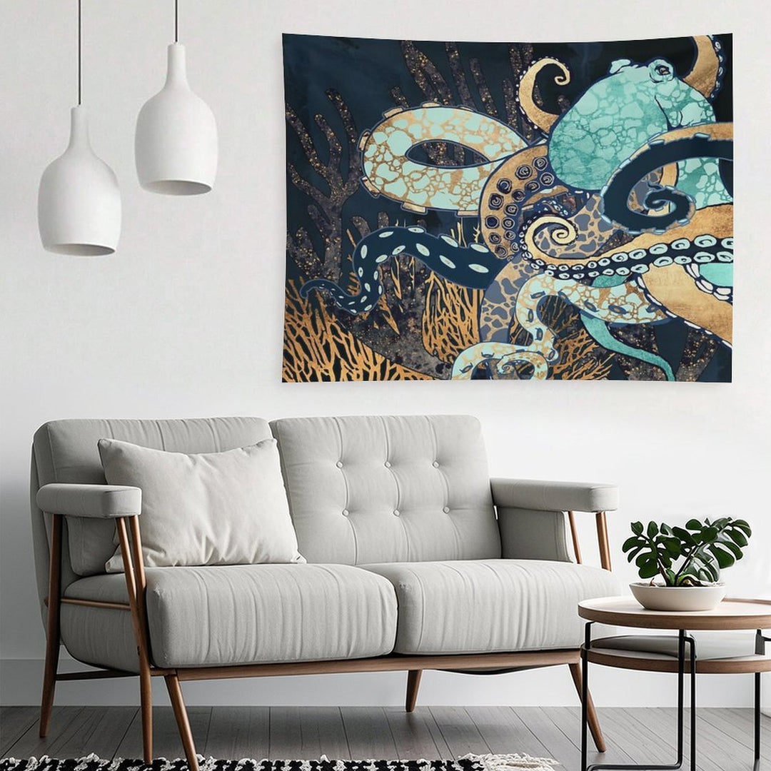 Metallic Octopus II Tapestry