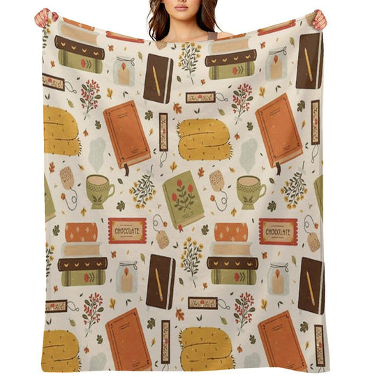 Cozy Reading Time Quick-dry Throw Blanket