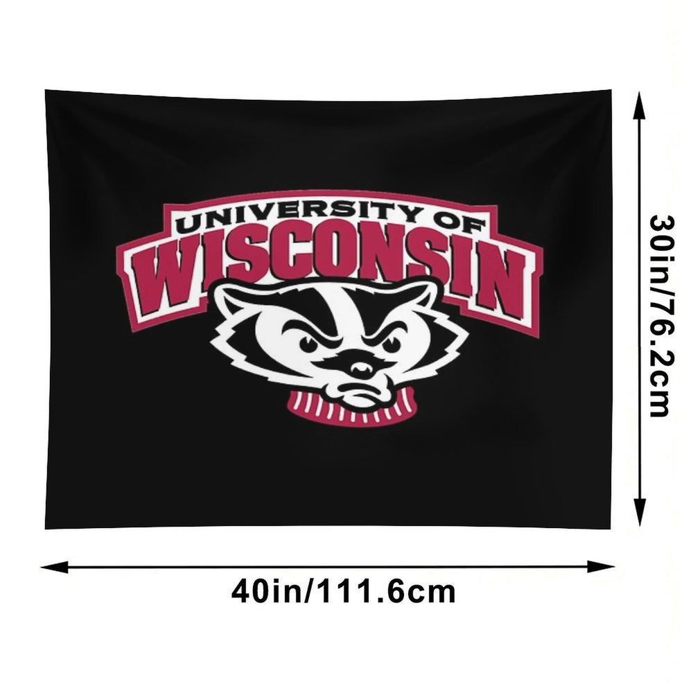 Cool Wisconsin Badgers Design Tapestry