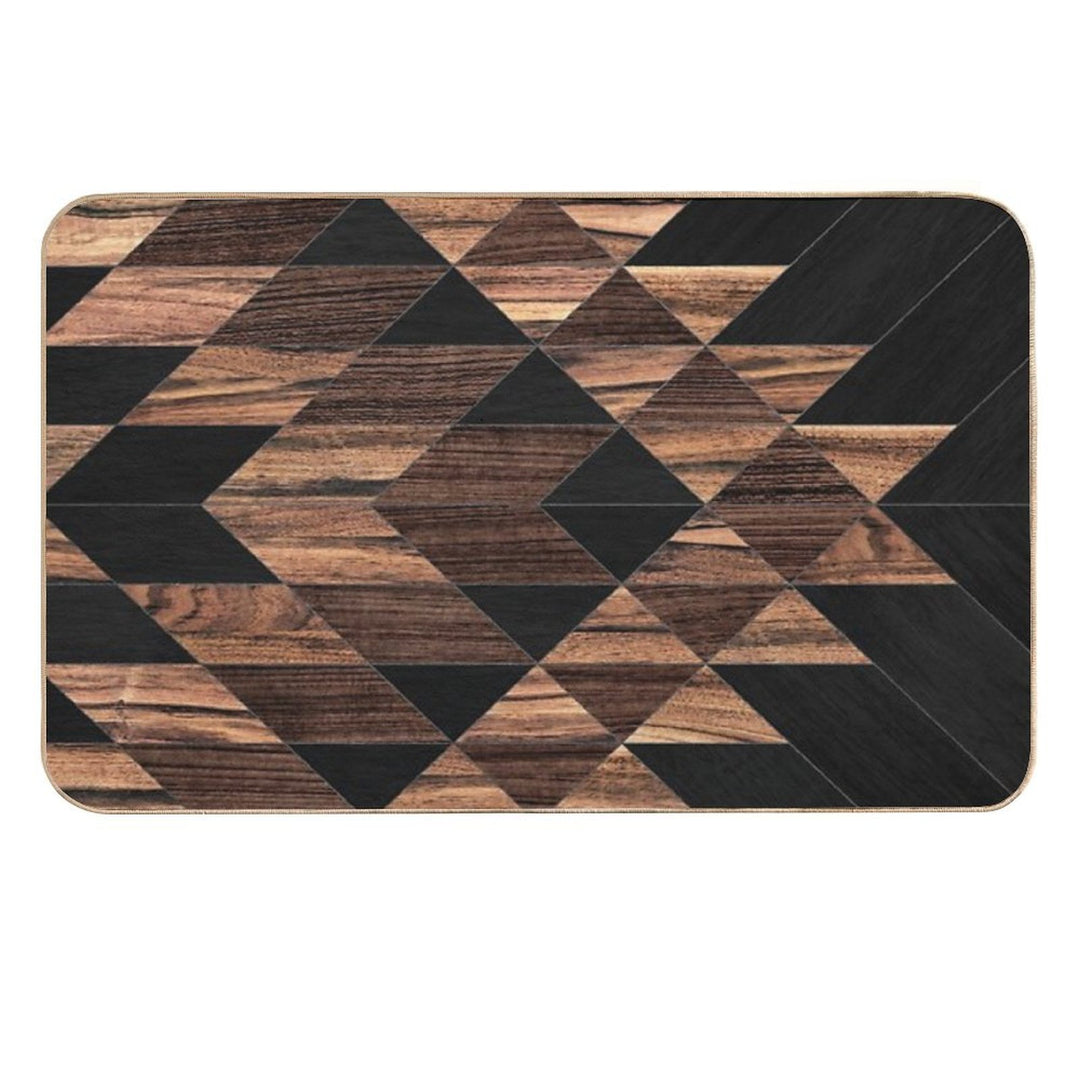 Urban Tribal Pattern No.11 - Aztec - Wood  Eco-Friendly Bath Mat