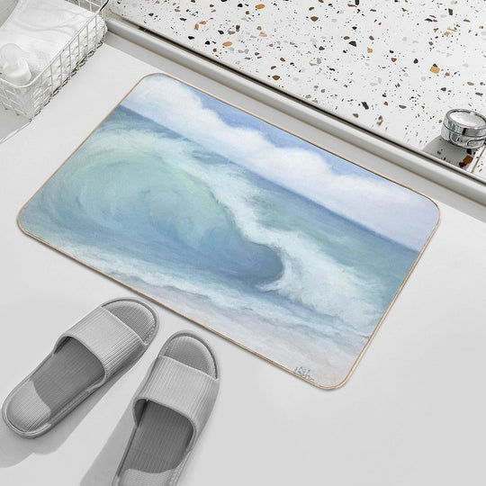 Sea Waves  Beach Decor  Slip-Resistant Bath Mat