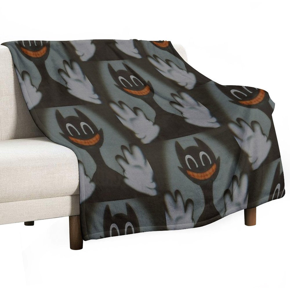 Cartoon Cat Machine-washable Throw Blanket