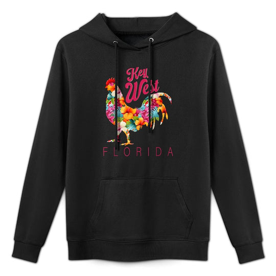 Key West Islands Florida Hibiscus Flower Chicken Casual Wear Hoodie