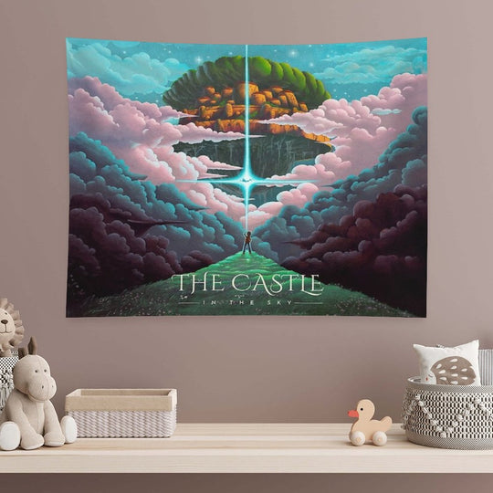 The Golden Castle in The Sky Tapestry