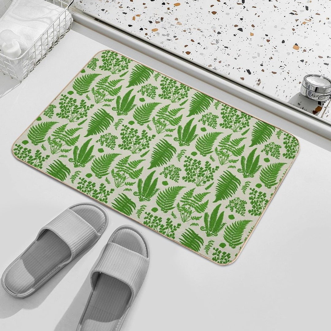 Vintage Fern Botanical  Slip-Resistant Bath Mat