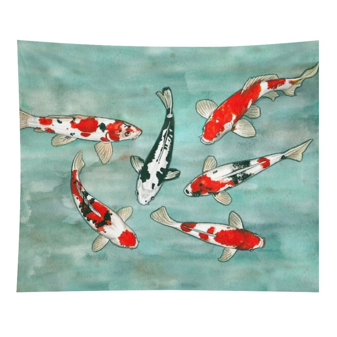 Le Ballet Des Carpes Koi Tapestry